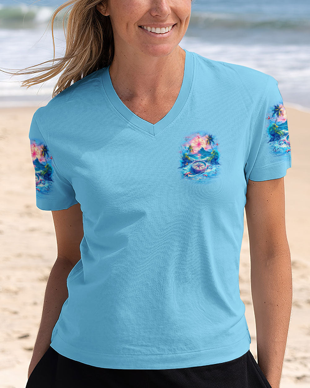 NOT ALL WHO WANDER ARE LOST COMPASS BEACH ALL OVER PRINT - YHLT0904253