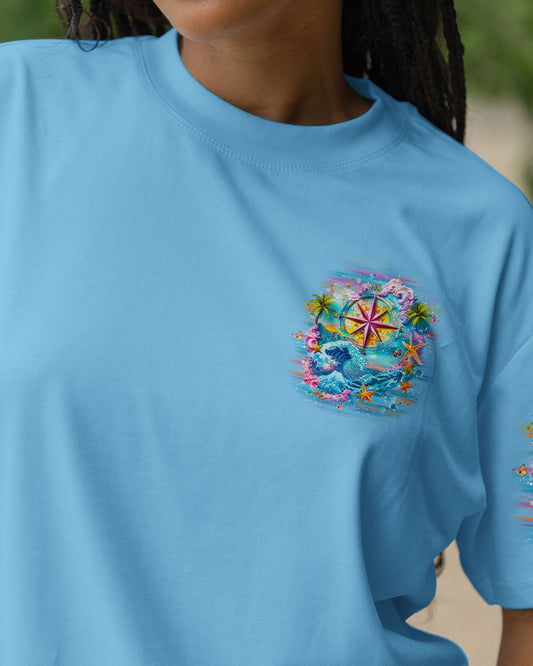SMELL THE SEA FEEL THE BREEZE COMPASS ALL OVER PRINT - YHLT1004253
