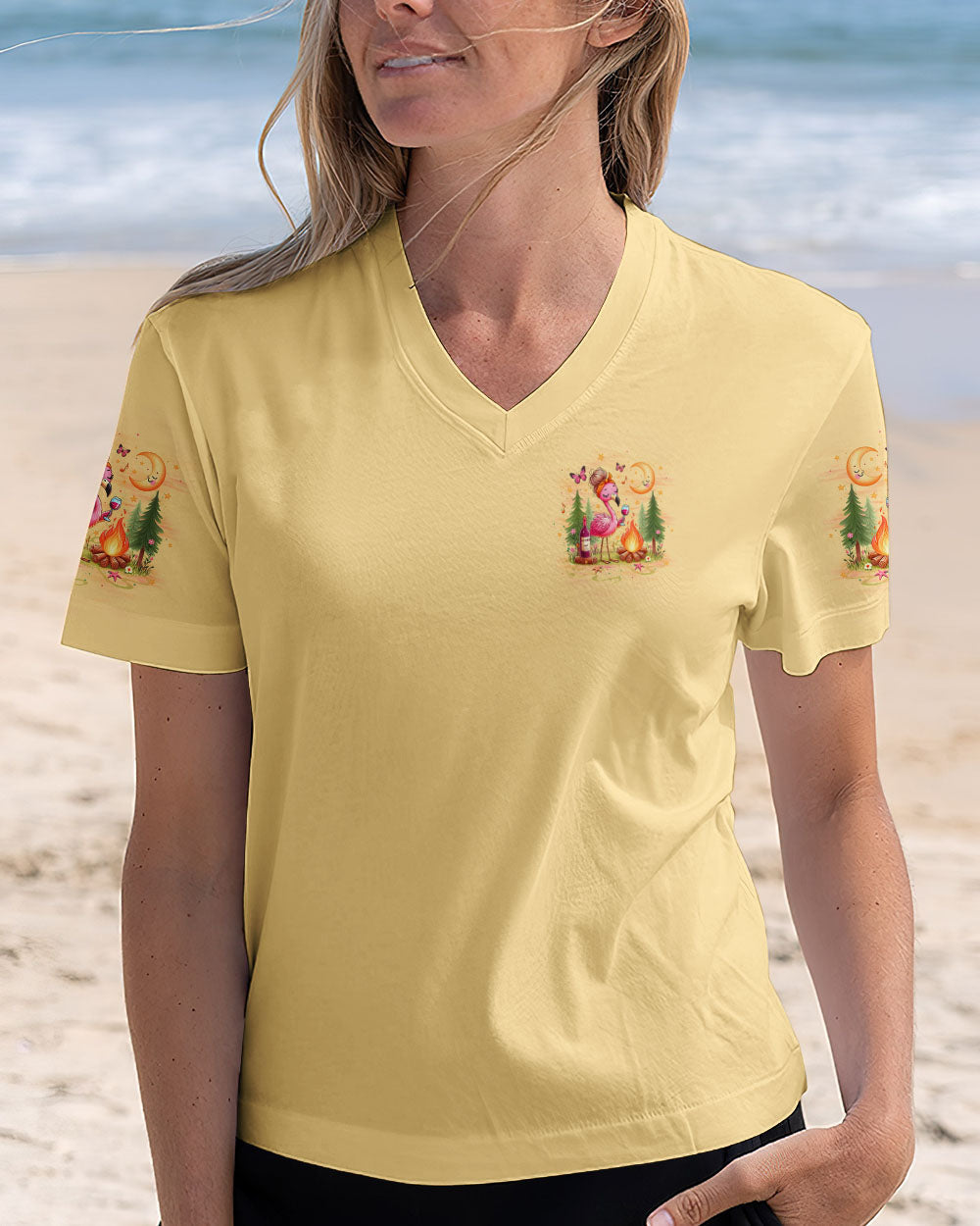 MAKING MEMORIES ONE CAMPFIRE AT A TIME FLAMINGO ALL OVER PRINT - YHLT1809243