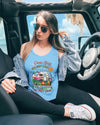 SOME GIRLS ARE BORN WITH CAMPING FLAMINGO ALL OVER PRINT - YHLT1809251