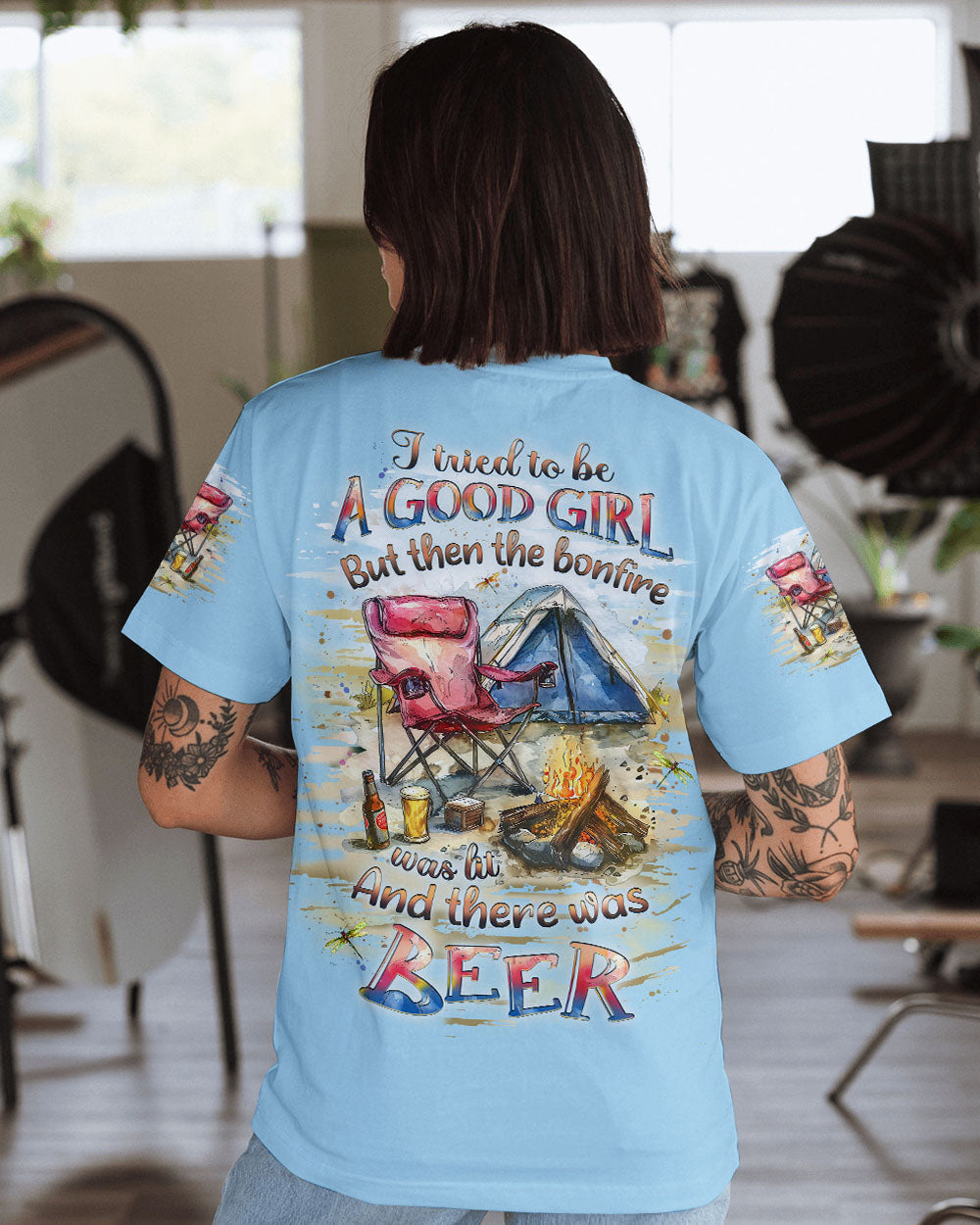  I TRIED TO BE A GOOD GIRL BORNFIRE BEER ALL OVER PRINT - YHLT1812243