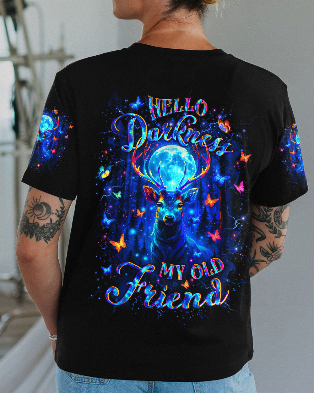 HELLO DARKNESS MY OLD FRIEND DEER ALL OVER PRINT - YHLT2910252
