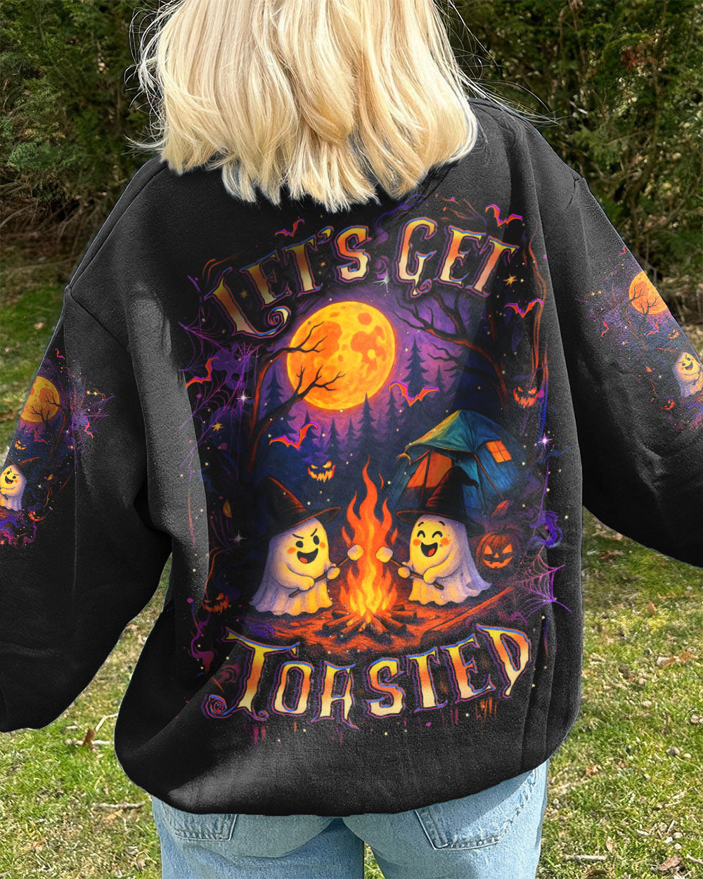 LET'S GET TOASTED BOOS HALLOWEEN ALL OVER PRINT - YHLT3007253