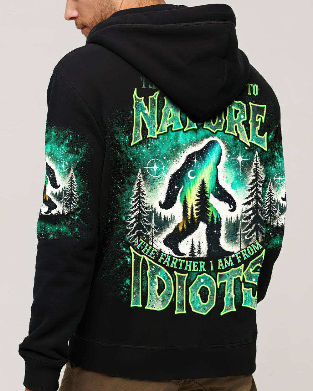  THE CLOSER I GET TO NATURE BIGFOOT ALL OVER PRINT - TLNT1111243
