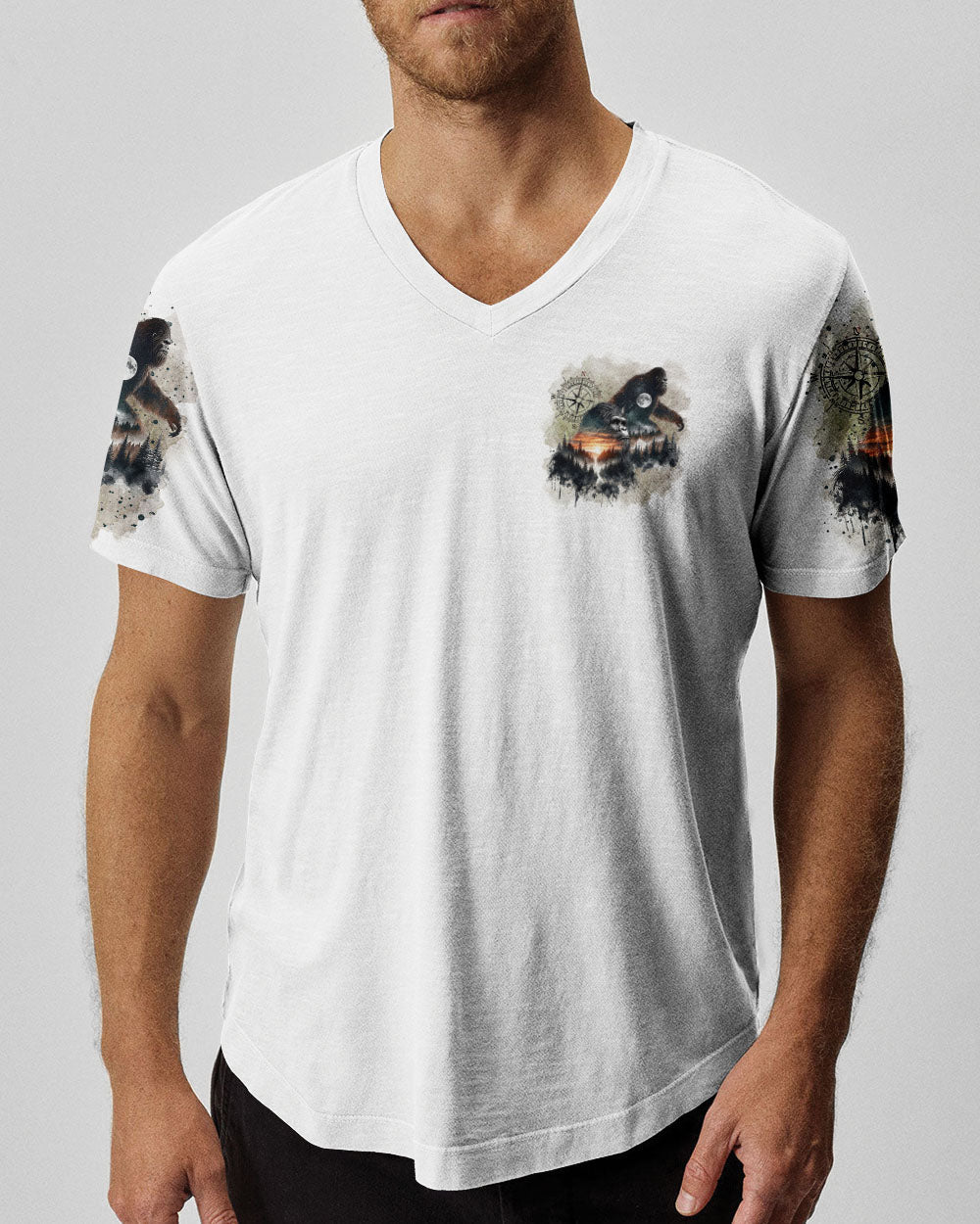 NOT ALL WHO WANDER ARE LOST BIGFOOT COMPASS ALL OVER PRINT - TLTR0211244