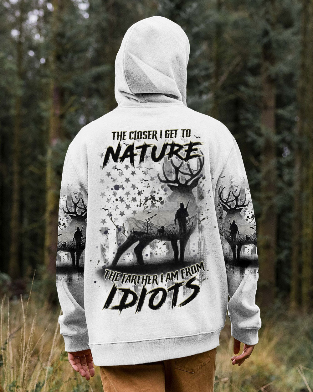 THE CLOSER I GET TO NATURE DEER ALL OVER PRINT - YHHN2201254