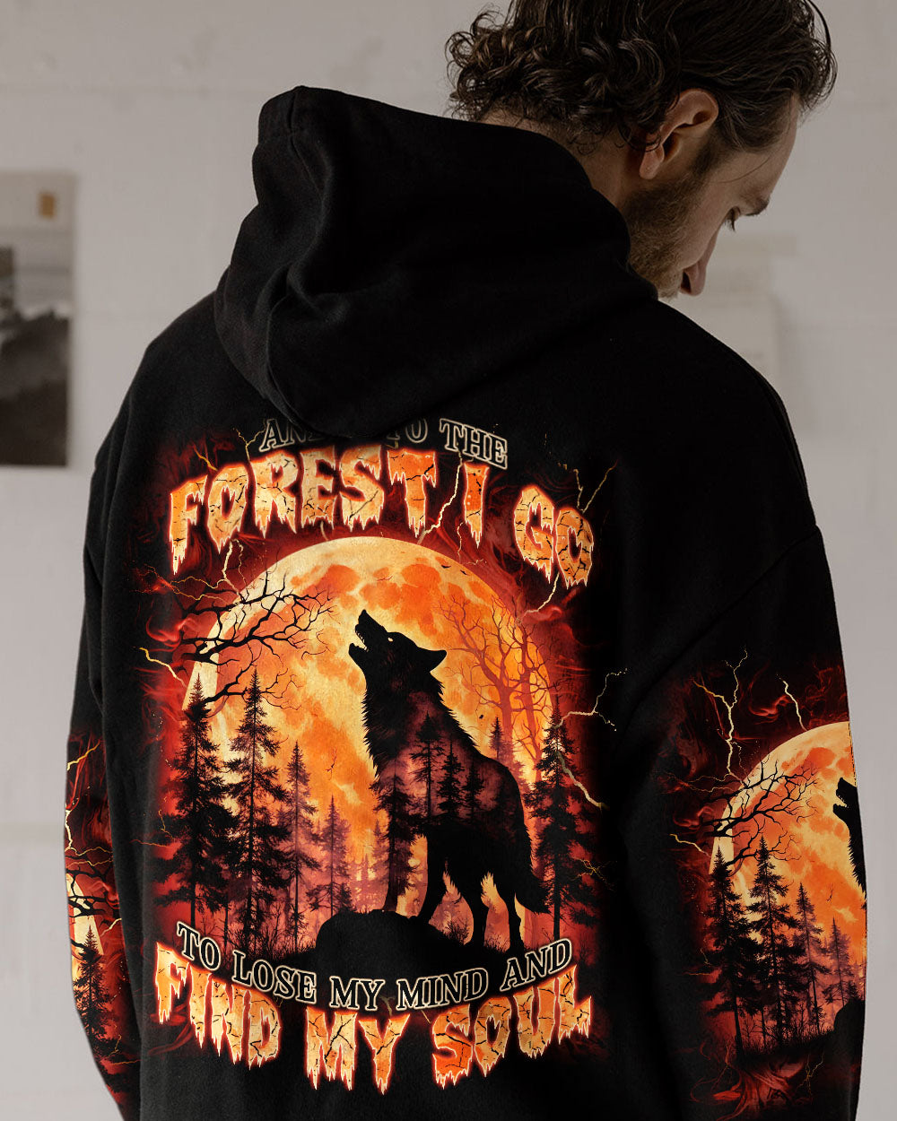 AND INTO THE FOREST I GO WOLF ALL OVER PRINT  - TLNT2803252