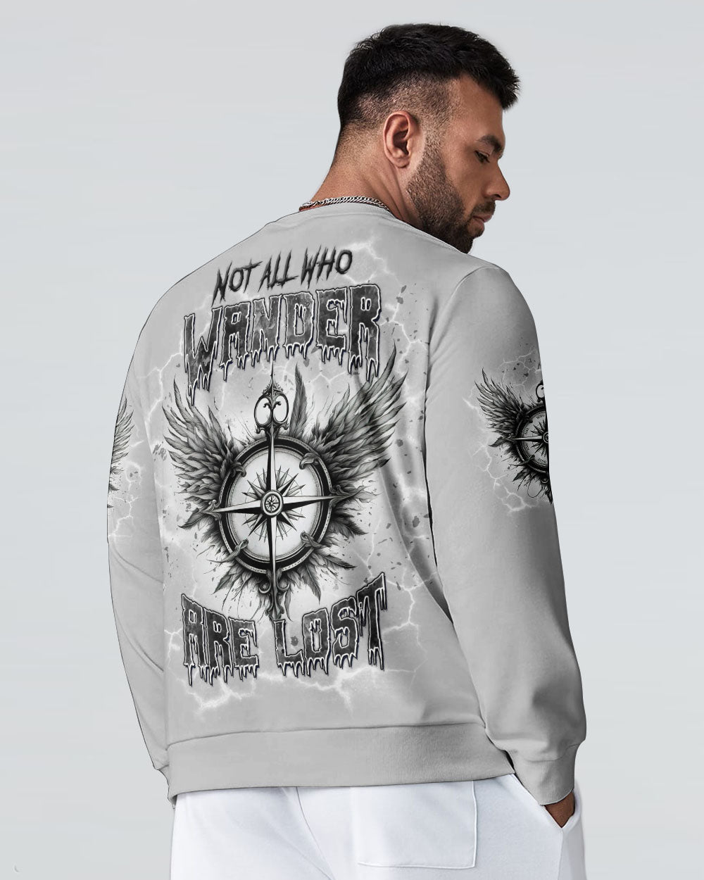 NOT ALL WHO WANDER ARE LOST COMPASS ALL OVER PRINT - TLTW1403253