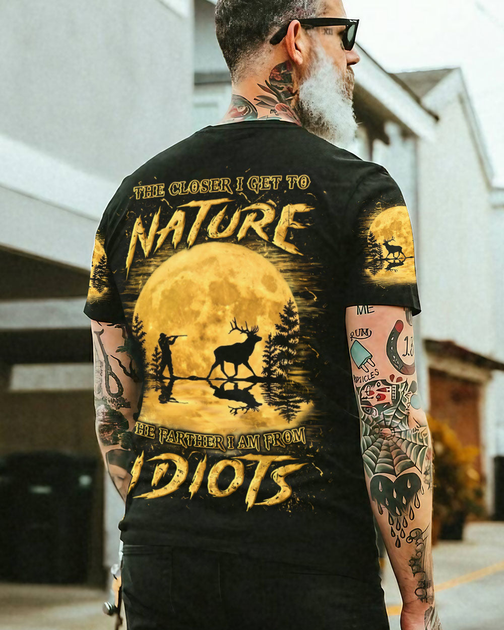 THE CLOSER I GET TO NATURE HUNTING DEER ALL OVER PRINT - YHLN2103253