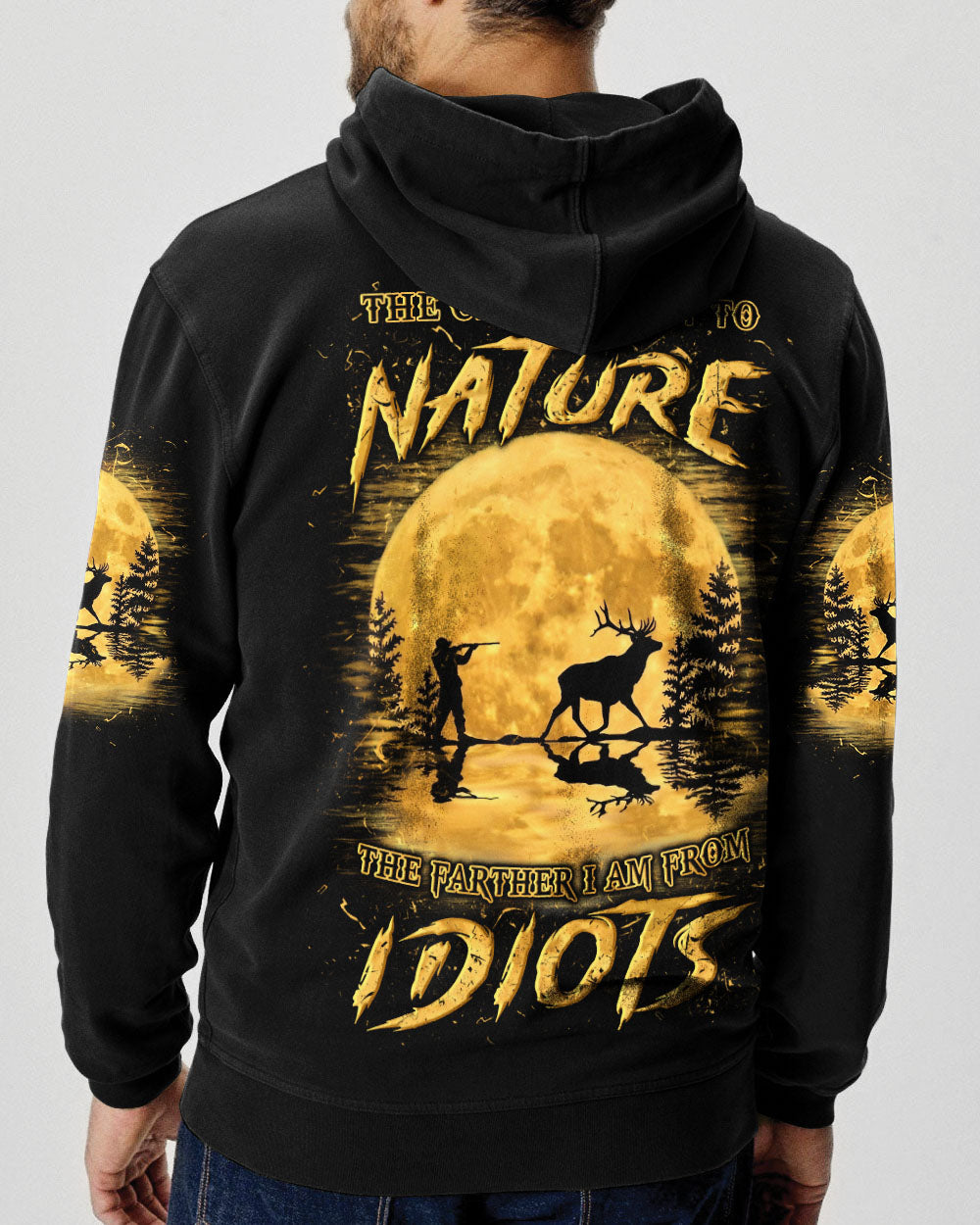 THE CLOSER I GET TO NATURE HUNTING DEER ALL OVER PRINT - YHLN2103253