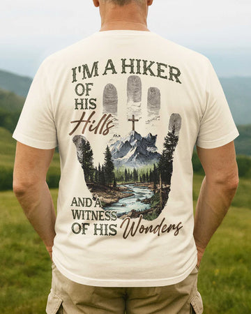 BlueJose I'm A Hiker Of His Hills Personalized Hiking Shirt - Sand