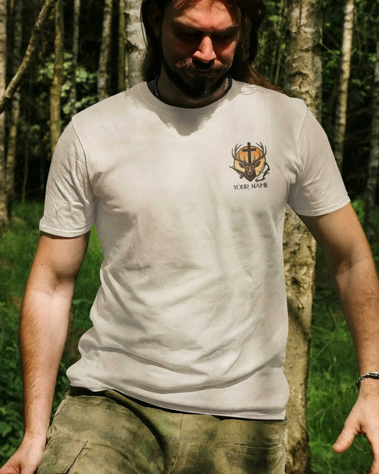 BlueJose Hunting In My Veins Faith In My Soul Shirt, Personalized Hunting 3D Shirt