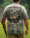 BlueJose I Hunt With Eyes On The Buck Shirt, Personalized Hunting 3D Shirt