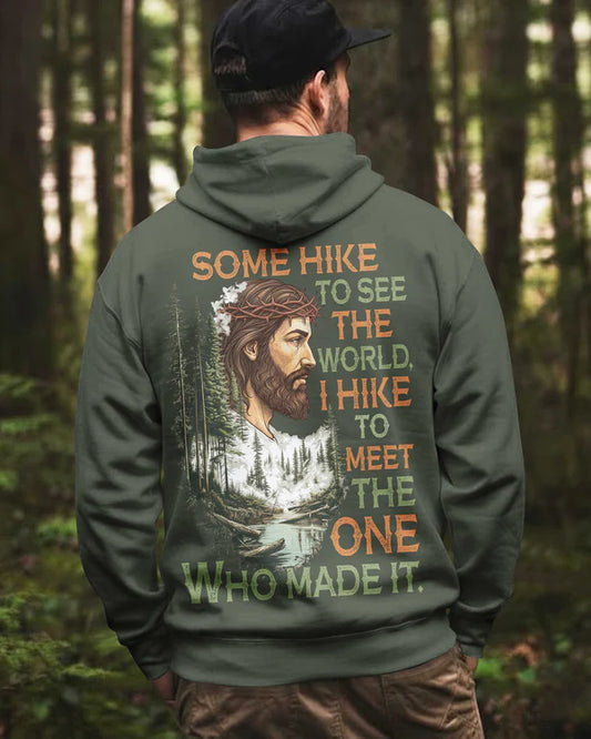 BlueJose Some Hike To See The World Personalized Hiking Shirt - Green
