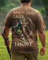 BlueJose When God Calls I Don't Hide I Hunt Shirt, Personalized Hunting 3D Shirt