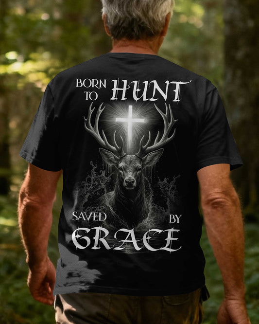 BlueJose Born To Hunt Saved By Grace, Personalized Hunting 3D Shirt