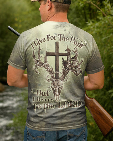 BlueJose I Live For The Hunt Shirt, Personalized Hunting 3D Shirt