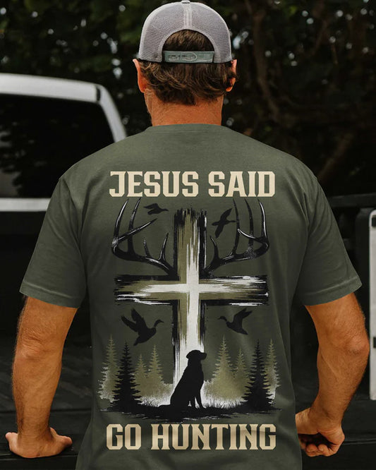 BlueJose Jesus Said Go Hunting Shirt, Personalized Hunting 3D Shirt