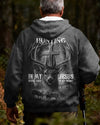 BlueJose I've Got Hunting In My Veins And Jesus In My Heart Black Shirt, Personalized Hunting 3D Shirt