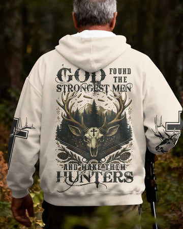 BlueJose God Found The Strongest Men And Make Them Hunters Shirts, Personalized Hunting 3D Shirt