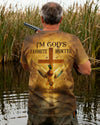 BlueJose I'm God's Favorite Hunter Shirt, Personalized Hunting 3D Shirt