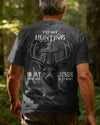 BlueJose I've Got Hunting In My Veins And Jesus In My Heart Black Shirt, Personalized Hunting 3D Shirt