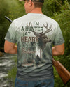 BlueJose I'm A Hunter At Heart Shirt, Personalized Hunting 3D Shirt