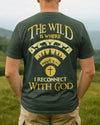 BlueJose The Wild Is Where I Reconnect With God Personalized Hiking 3D Shirt - Green