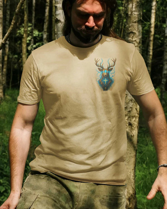 BlueJose Through The Trials Of The Hunt I Find Strength In His Grace Shirt, Personalized Hunting 3D Shirt