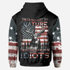 BlueJose The Closer I Get To Nature The Father I Am From Idiots, Personalized Hunting All Over Shirt, Personalized 3D Hoodie For Hunting Lover