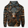 BlueJose Cool Deer Personalized Hunting All Over Shirt, Personalized 3D Hoodie For Hunting Lover