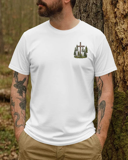 BlueJose Out Here The World Grows Quiet Personalized Hiking 3D Shirt - White