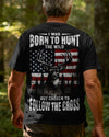 BlueJose I Was Born To Hunt The Wild But Chosen To Follow The Cross Shirt, Personalized Hunting 3D Shirt