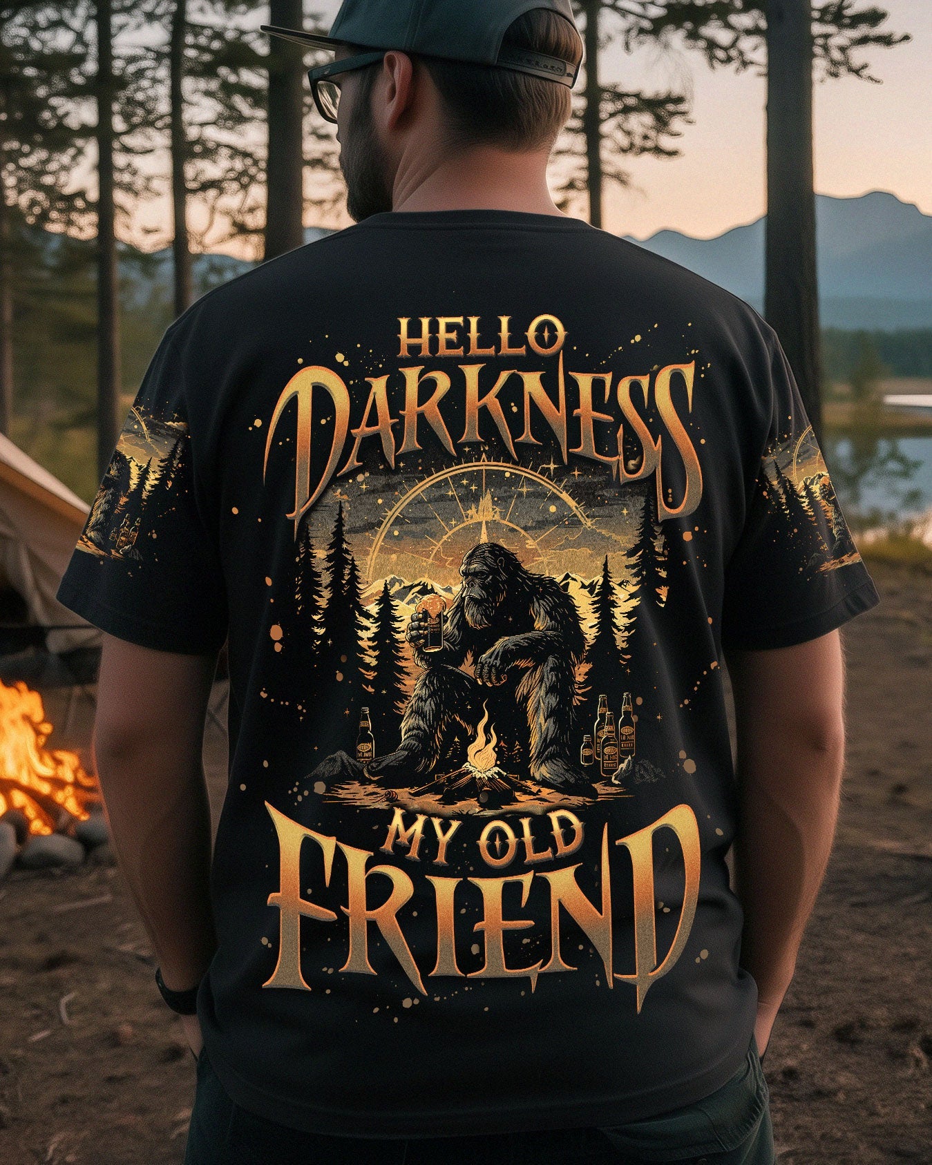 HELLO DARKNESS MY OLD FRIEND BIGFOOT ALL OVER PRINT - TLNO1510251