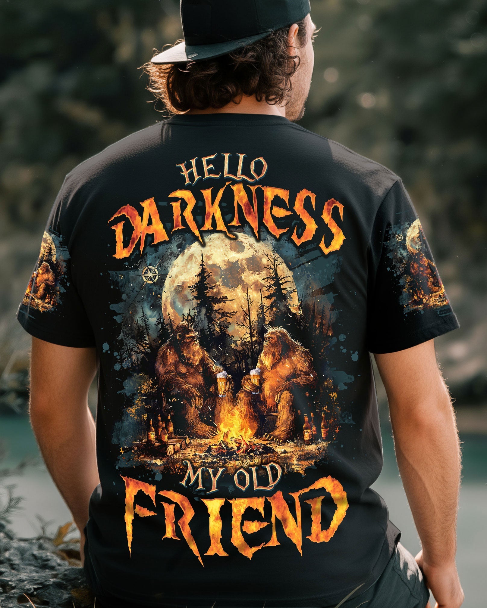 HELLO DARKNESS MY OLD FRIEND BIGFOOT ALL OVER PRINT - TLNO2410251