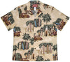 Bluejose Longboard Woody Beach Shack Men's Hawaiian Shirt