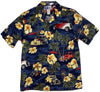 Bluejose Hibiscus Drag Racers Men's Hawaiian Shirt
