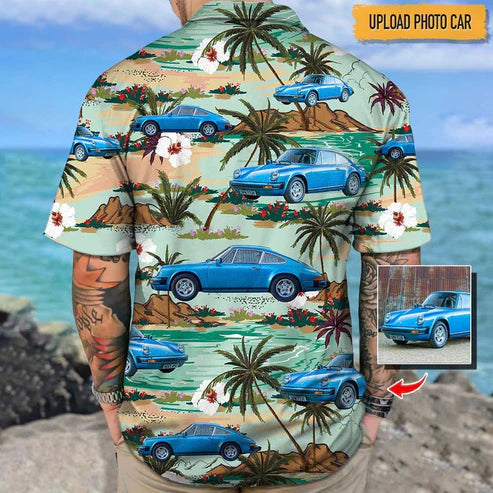 Custom Photo Car Photo Hawaiian Shirt, Summer Gift for Car Lover, Hawaiian shirt for Men, Women (3)