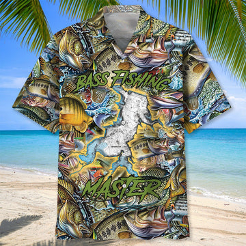 BlueJose Bass Fishing Master Hawaiian Shirt