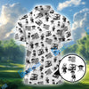 BlueJose Skeleton Golf Pattern Polo Shirt, Funny Skull Golf Shirt For Men