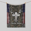 BlueJose Custom Name Hunting Fishing God Blanket