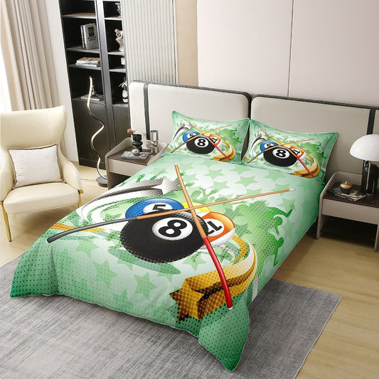 BlueJose Billiards Ball Cue 3D Stars Graffiti Bedding Set