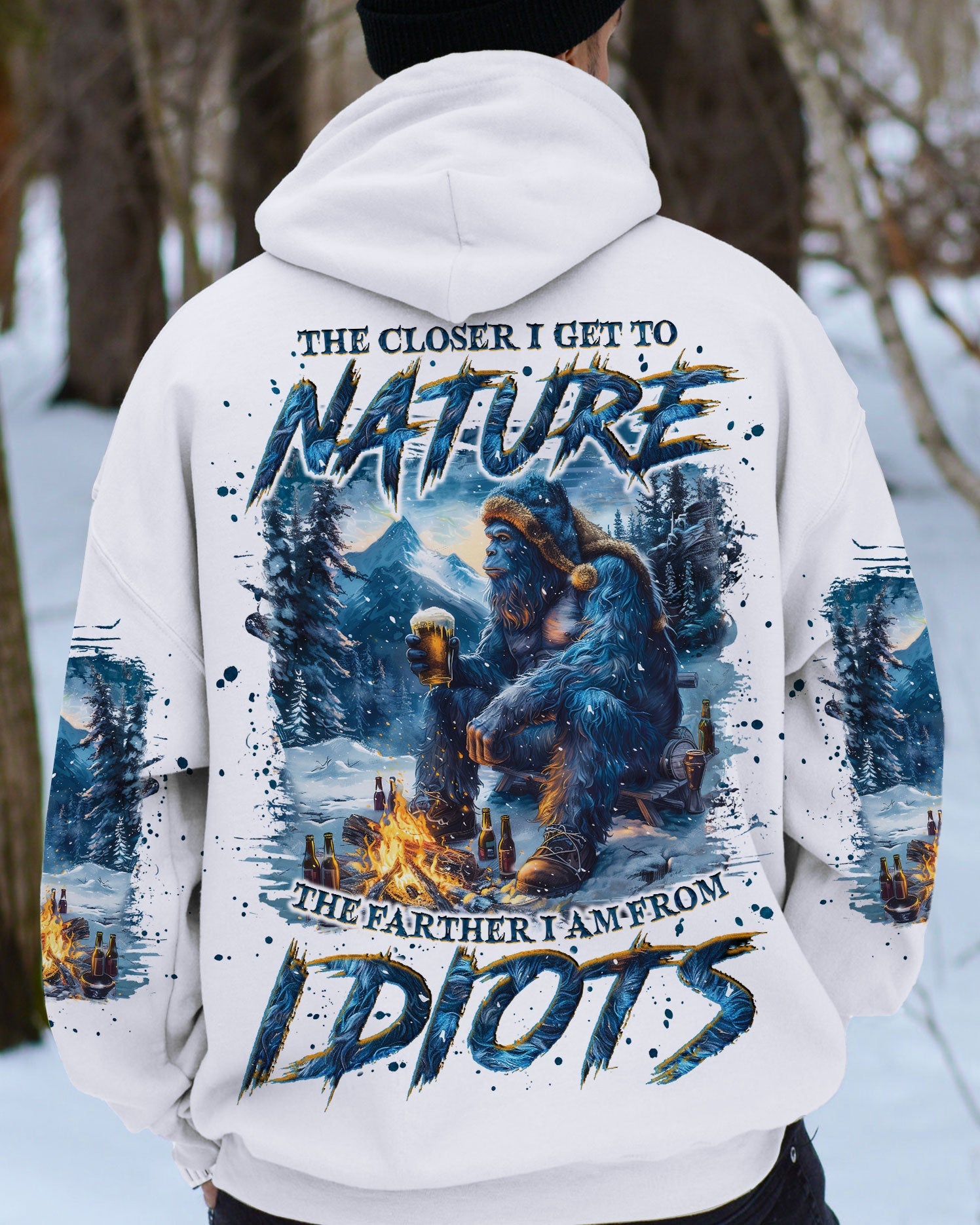 THE CLOSER I GET TO NATURE BIGFOOT ALL OVER PRINT - TLNO2210241
