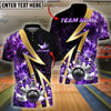 BlueJose Bowling And Pins Flame Smoke Customized Name 3D Shirt ( 6 Colors)