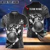 BlueJose Bowling Ball And Pins Crack Metalic Multicolor Personalized Name 3D Shirt