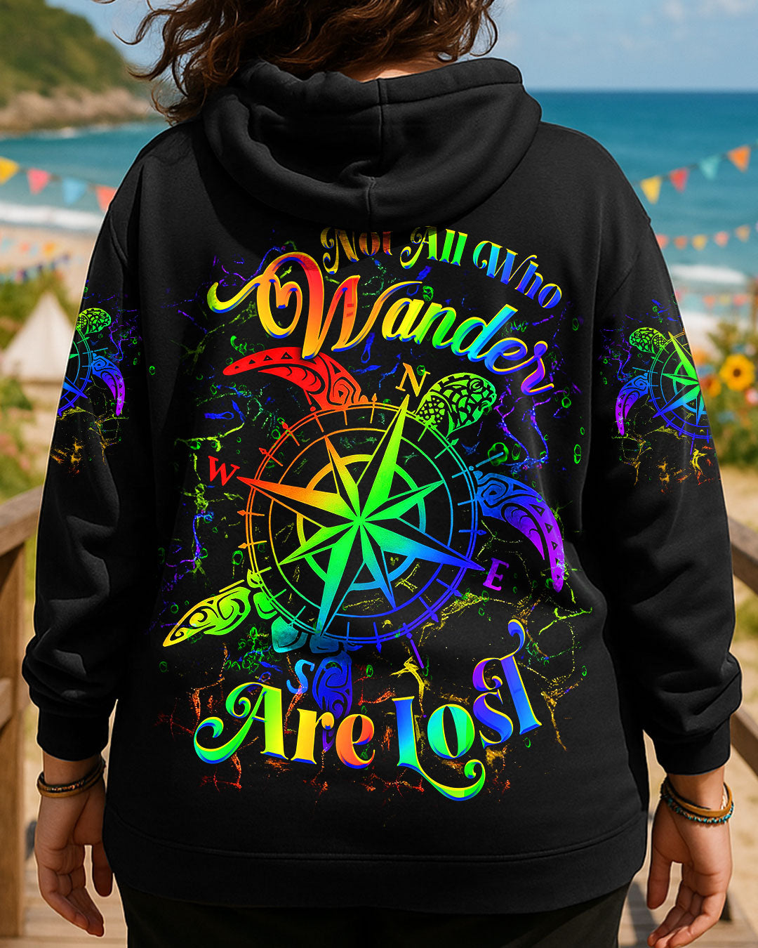 NOT ALL WHO WANDER ARE LOST TURTLE ALL OVER PRINT - YHDU0207254