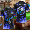 BlueJose Billiards Ball 8 Burning Room Personalized Name, Team Name Unisex Shirt (4 Colors)