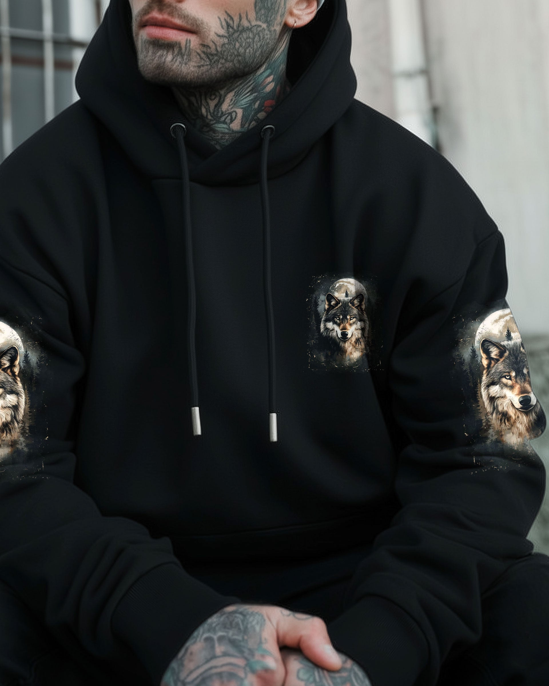 HELLO DARKNESS MY OLD FRIEND WOLF ALL OVER PRINT - YHLN1615252