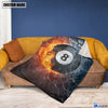 BlueJose Custom Name Billiards Fire & Water Blanket