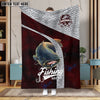 BlueJose Custom Name Catfish Fishing Red Blanket